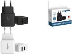 Caricatore USB ANSMANN nero 5 V CC/2400 mA/12 W/2xUSB