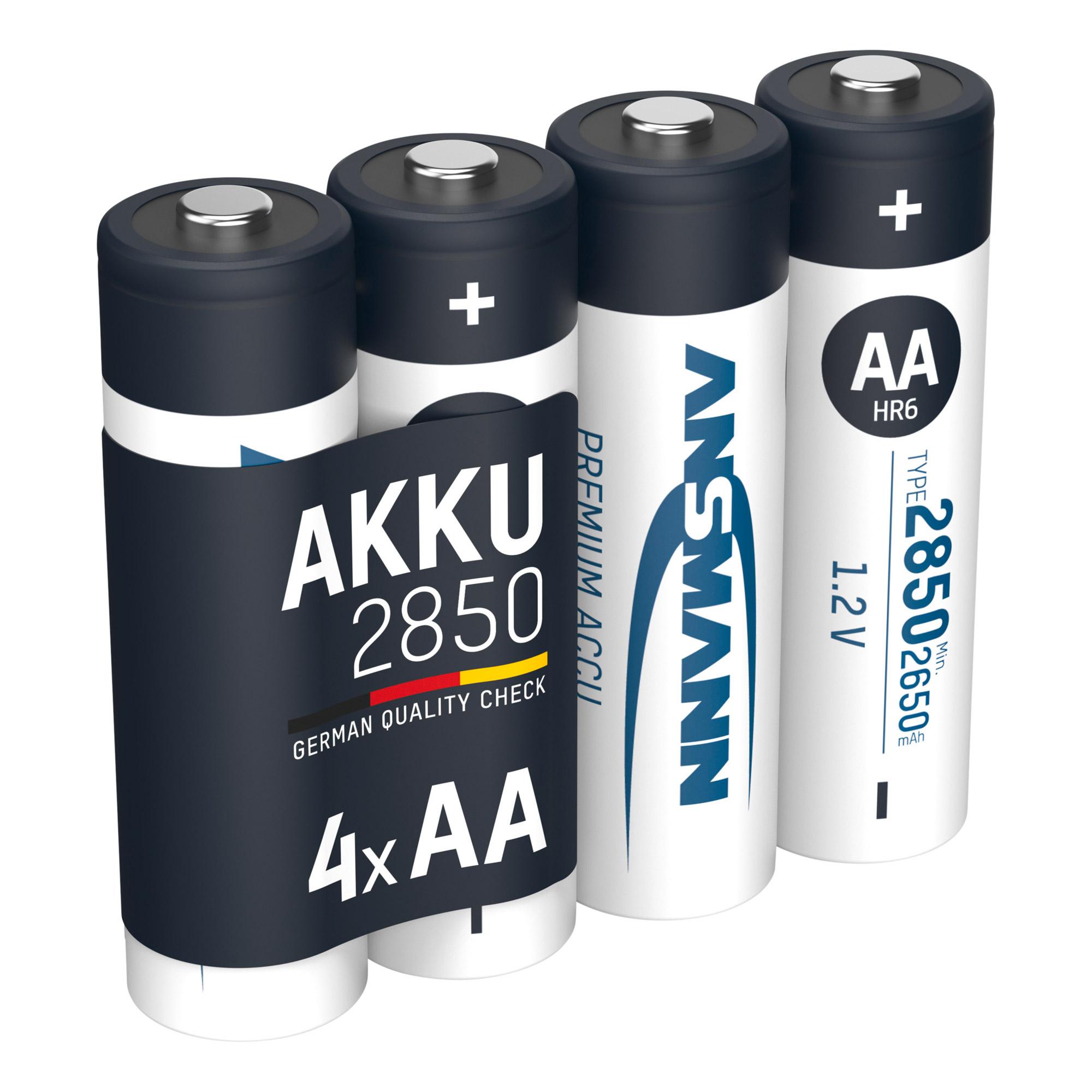 Batteria AA ANSMANN NiMH 2.850mAh Mignon da 4 pezzi blister