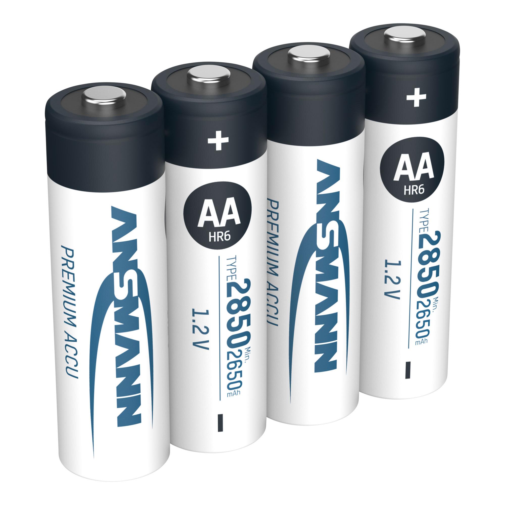 Batteria AA ANSMANN NiMH 2.850mAh Mignon da 4 pezzi blister