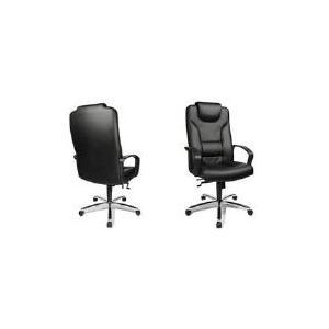 Topstar Chief Chair "Confort Point 127,00 cm (50"), Chrome / Schwarz Lehne / sedile realizzato in pelle sintetica rivestita PU,