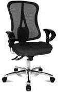 Topstar Broschrhrschhl "Head Point Sy Deluxe" copertura nera 100 % poliestere regolazione dell'altezza dei sedute Stepless - 1