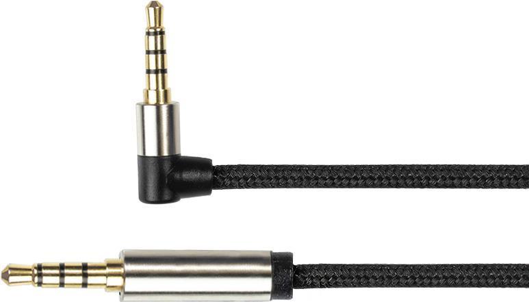 PYTHON Cavo jack da 3,5 mm di alta qualitÃƒÂ  a 4 pin pz./pz. 0,5 m angolato