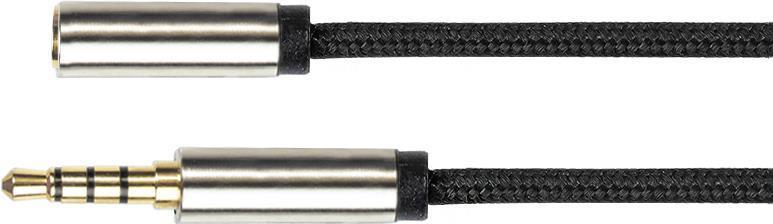 PYTHON Cavo prolunga jack da 3,5 mm di alta qualitÃƒÂ  a 4 pin maschio/femmina 1 m