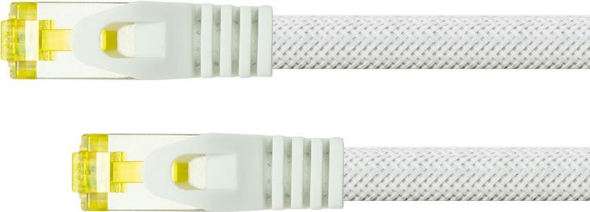 Cavo patch Python con cavo grezzo Cat.7 S/FTP PiMF senza alogeni 2,0 m bianco
