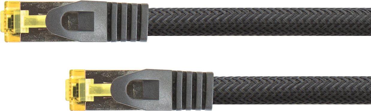 Cavo patch Python con cavo grezzo Cat.7 S/FTP PiMF senza alogeni 7,5 m nero