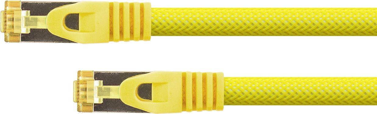 Cavo patch Python con cavo grezzo Cat.7 S/FTP PiMF senza alogeni 0,5 m giallo