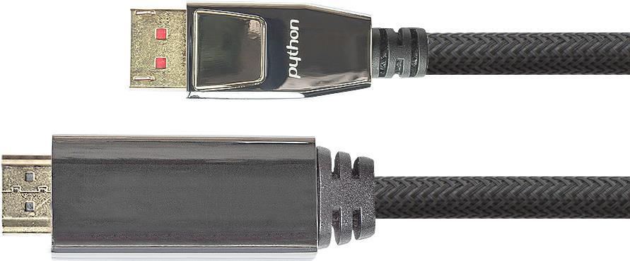 Python - Cavo adattatore - DisplayPort maschio a HDMI Mash Blocking - 10