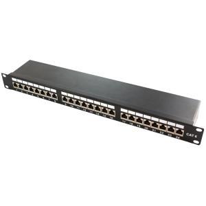 Pannello patch Logilink 48.30cm (19 ") - Cat.6A - Classe EA 10G 500 MHz - RJ45 - ISO/IEC 11801 - TIA/EIA 568B.2-10 - Black (NP0