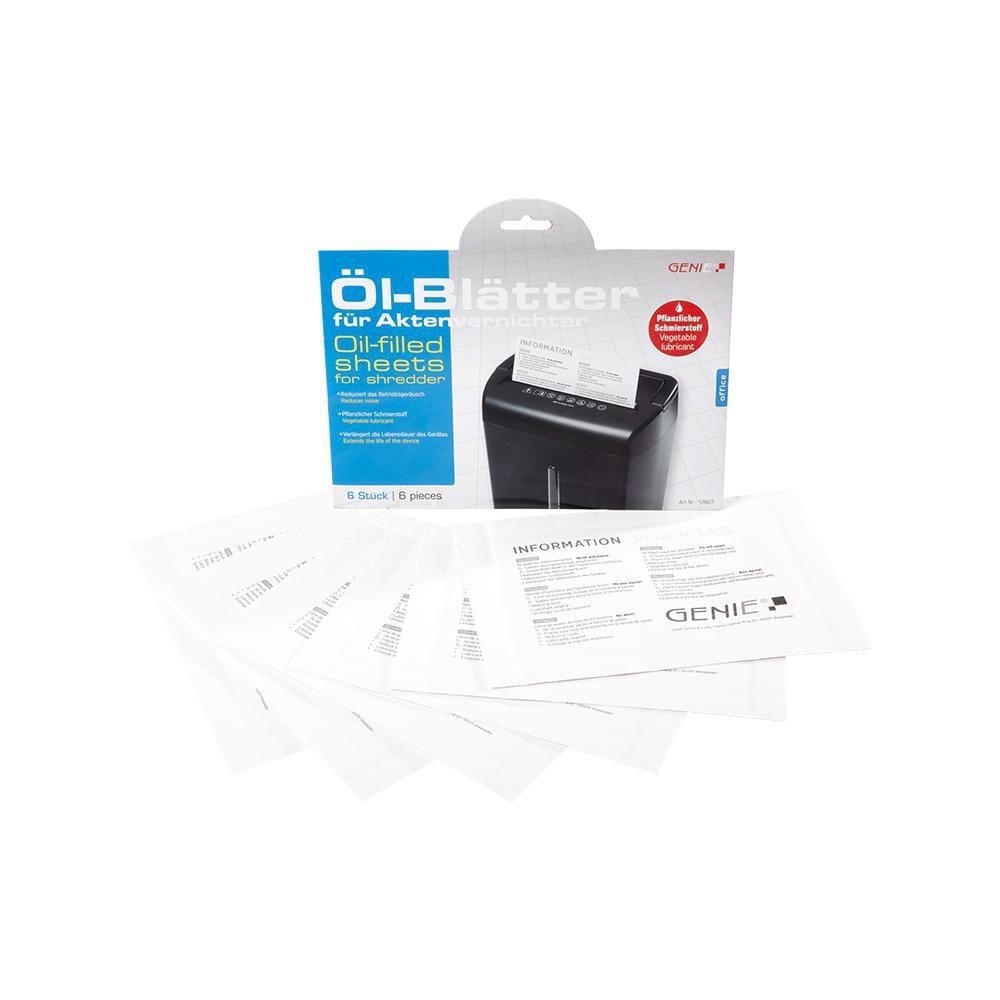 Genie 12627 accessorio per tritadocumenti 6 pz Fogli lubrificanti (Paper Shredder Accessory 6 - PcS Lubricant Sheets - Warranty