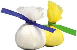 Avvolgimento del limone Hygostar, giallo, con un cravatta verde fatto di garza di cotone, cravatta in poliestere, per un - 1 pe