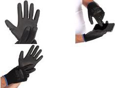 Hygostar Touchscreen Work Glove Black Ace Touch, XL Nylon-Feinritn con alleanza a maglia, 1/4 PUAT-12 PEPI (33433)
