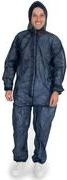 Hygostar PP-Overall Ecobase con cappuccio, blu, XL blu scuro, tuta protettiva fatta di pile speciale PP, traspirante, -5 pezzi