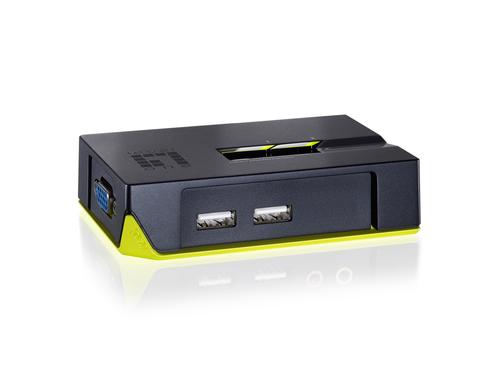 LevelOne KVM-0222 switch per keyboard-video-mouse (kvm) Nero Verde