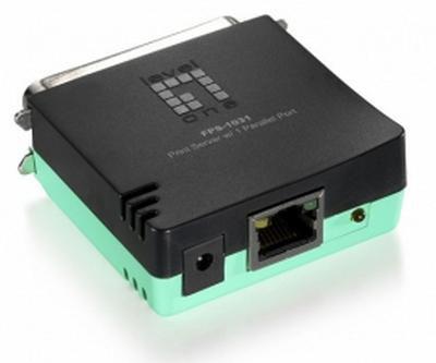 LevelOne FPS-1031 server di stampa LAN Ethernet Nero Verde