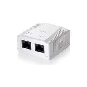 equip - presa a muro - RJ-45 X 2 - bianco RAL 9003