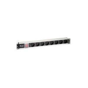 Equip 333292 unitÃƒÂ  di distribuzione dell'energia (PDU) 9 presa(e) AC 1U Nero, Argento