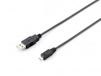 CAVO USB 2.0 A-MICROB M-M 1MT NERO