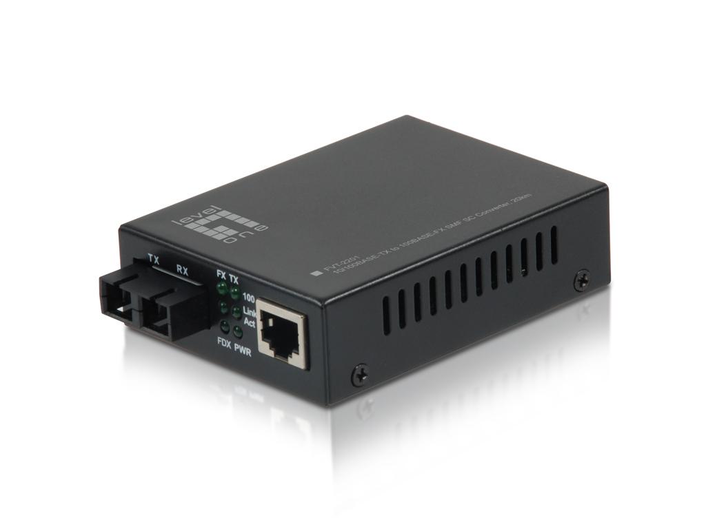 LevelOne FVT-2201 convertitore multimediale di rete 100 Mbit/s 1310 nm Modalit singola Nero