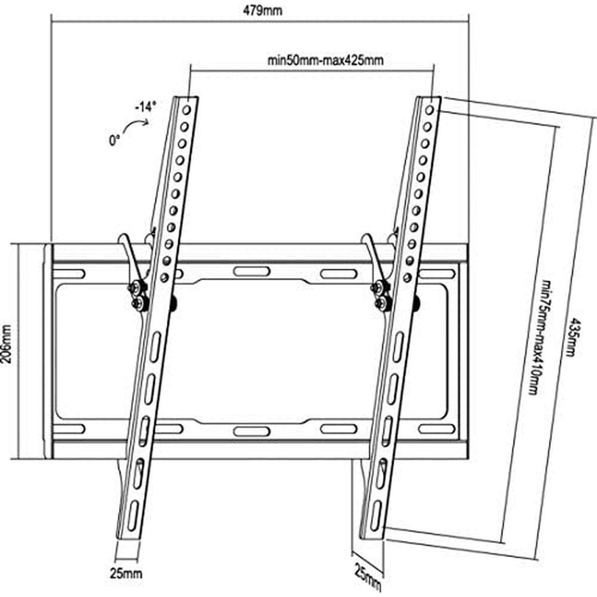 Equip 650311 Supporto TV a parete 1397 cm (55") Nero
