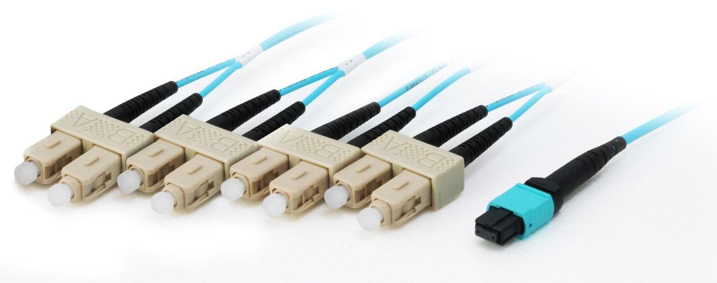 Equip 25557707 cavo InfiniBand e in fibra ottica 15 m MTP 4x SC Ciano