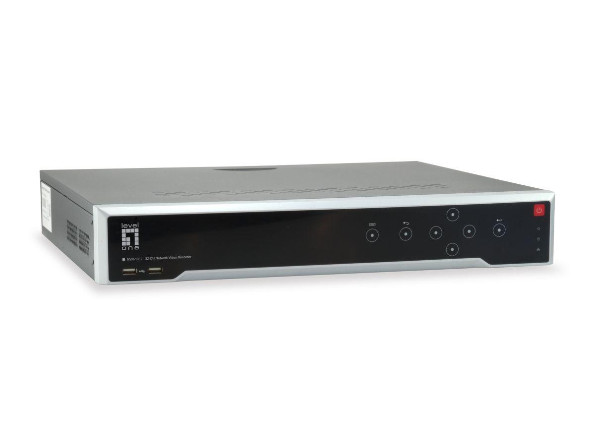 LevelOne NVR-1332 Videoregistratore di rete (NVR) Nero, Argento