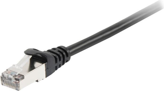 Equipaggia 606101 Cat.6A S/FTP Cavo patch, nero, 0,25 m (606101)