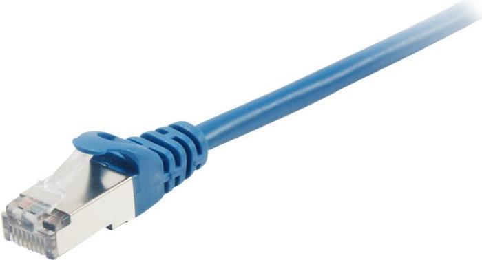 equip - Cavo patch - Da RJ-45 (M) a RJ-45 (M) - 50 cm - SFTP PiMF - CAT 6a - sagomato intrecciato - blu (606202)
