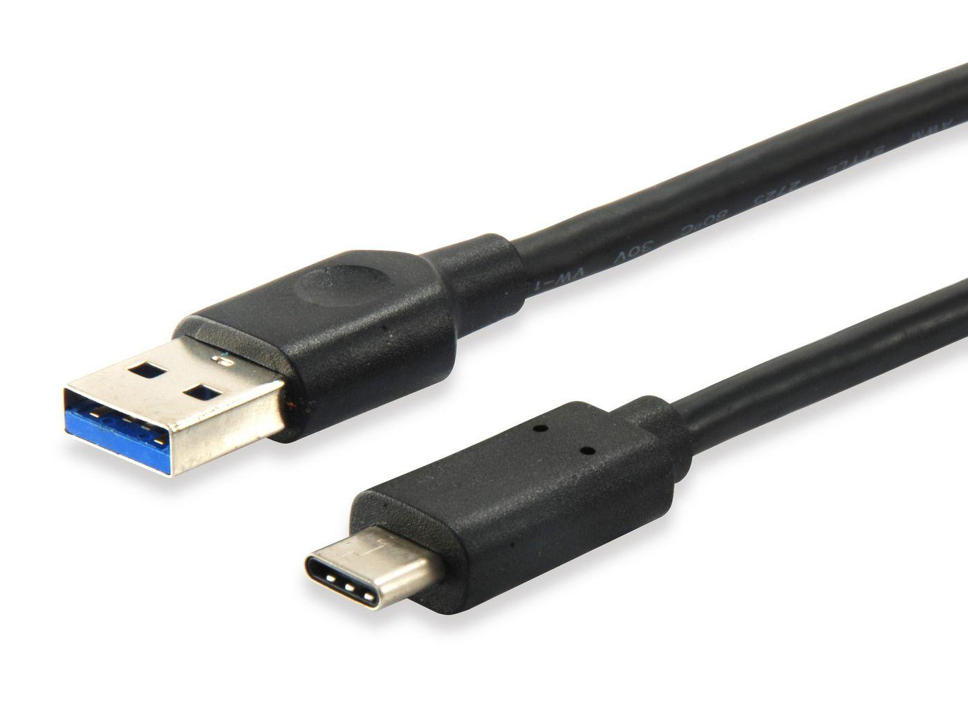 Equip 128345 cavo USB 05 m USB 3.2 Gen 1 (3.1 Gen 1) USB C USB A Nero