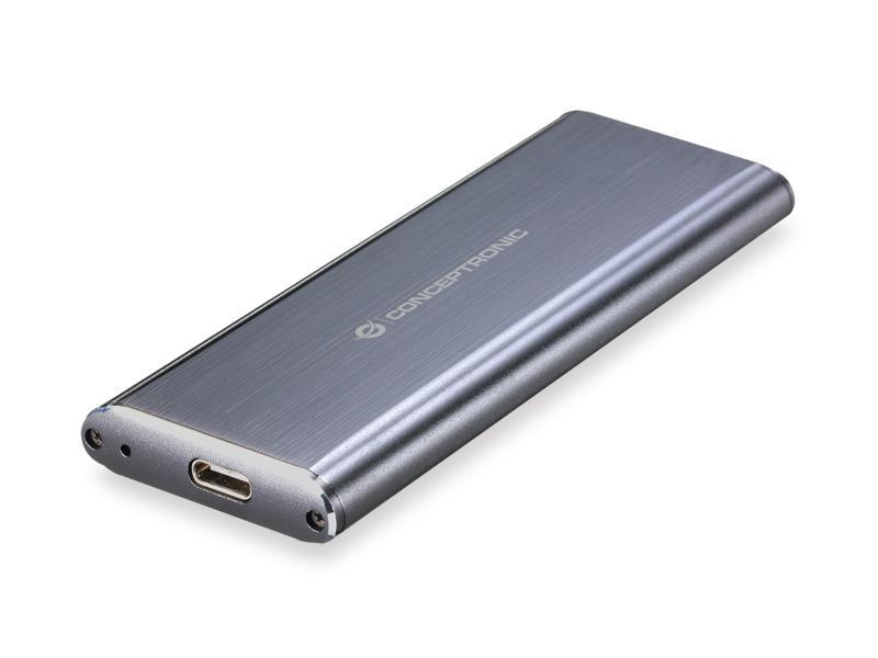 Conceptronic HDE01G contenitore di unitÃ  di archiviazione Box esterno SSD Grigio M.2