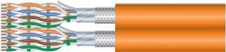 Equipaggiamento Pro - Cavo sfuso - 500 M - SFTP -CAT.7 Cavo grezzo - alogeno -prime robusto - arancione Ral 2003