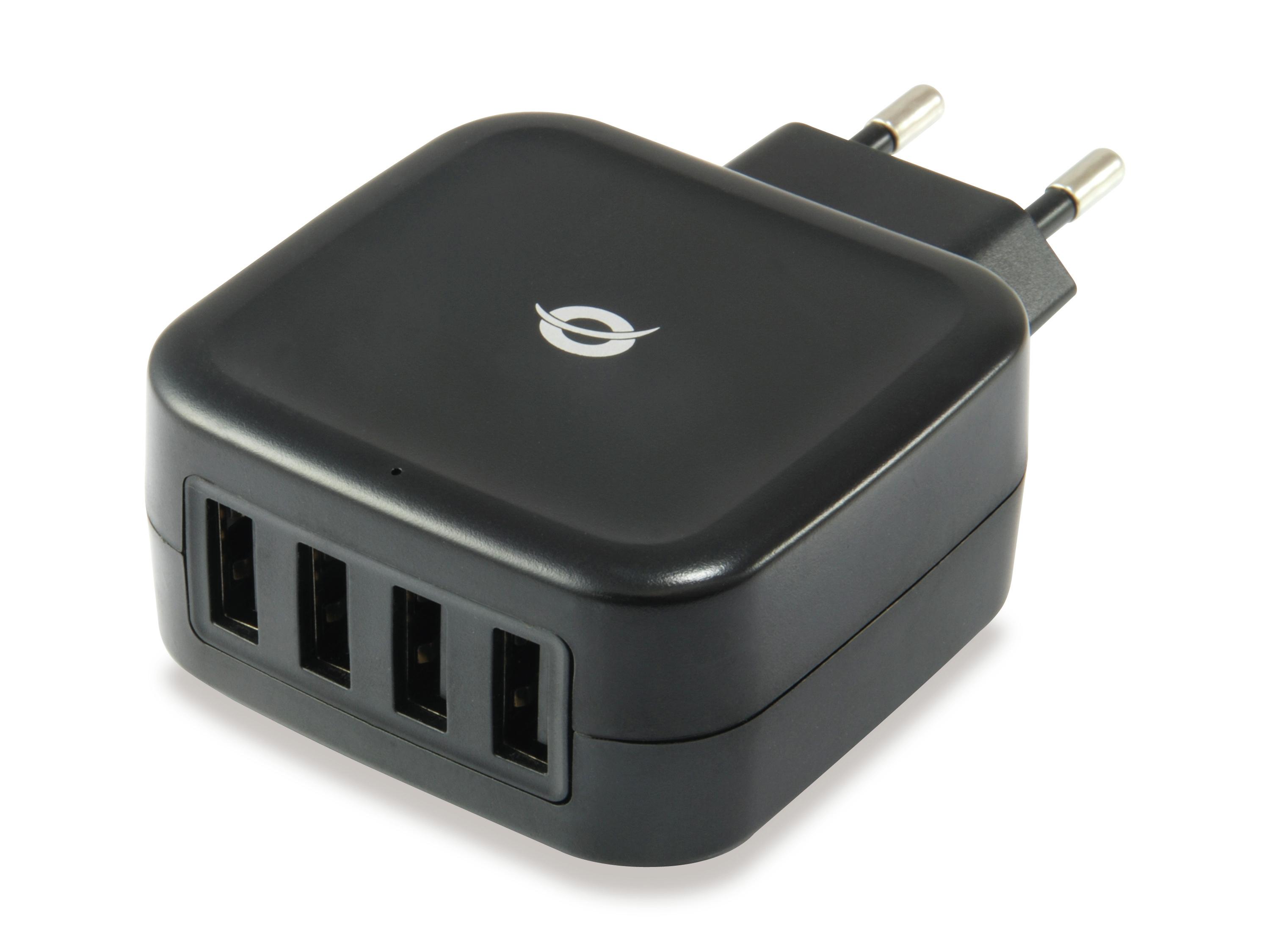 Conceptronic ALTHEA04B Caricabatterie per dispositivi mobili Universale Nero AC Interno