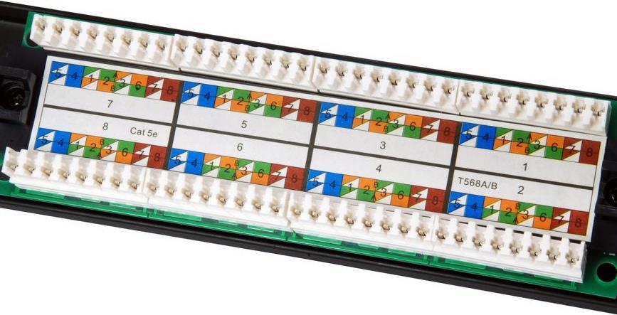 Equipaggia 16 -Port Cat.5E Pannello patch non selezionato - nero - 10/10/1000base -t (x) - Gigabit Ethernet - 1000 Mbit/S - RJ