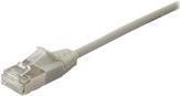 Equipaggiare slim - cavo patch - rj -45 (m) a rj -45 (m) - 50 cm - s/ftp - cat 6a - a forma di gancio - beige