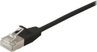 Equipaggiare slim - cavo patch - rj -45 (m) a rj -45 (m) - 50 cm - s/ftp - cat 6a - sagome a forma di gancio - nero