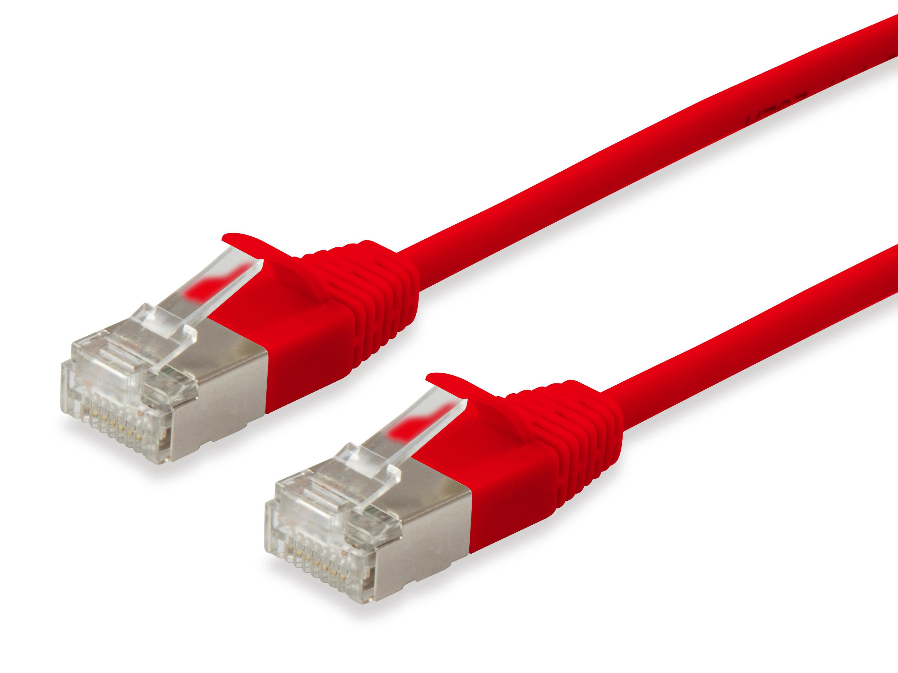 Equip 606143 cavo di rete Rosso 0,5 m Cat6a F/FTP (FFTP)