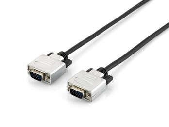 Equip 118864 cavo VGA 10 m VGA (D-Sub) Nero, Argento