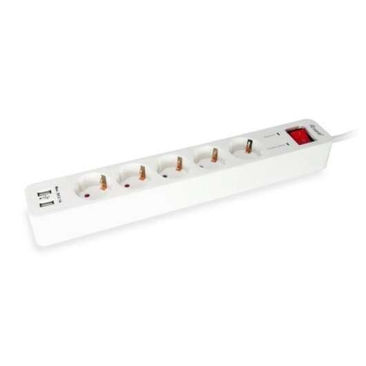 Equip 245554 prolunghe e multiple 1,8 m 5 presa(e) AC Interno Bianco