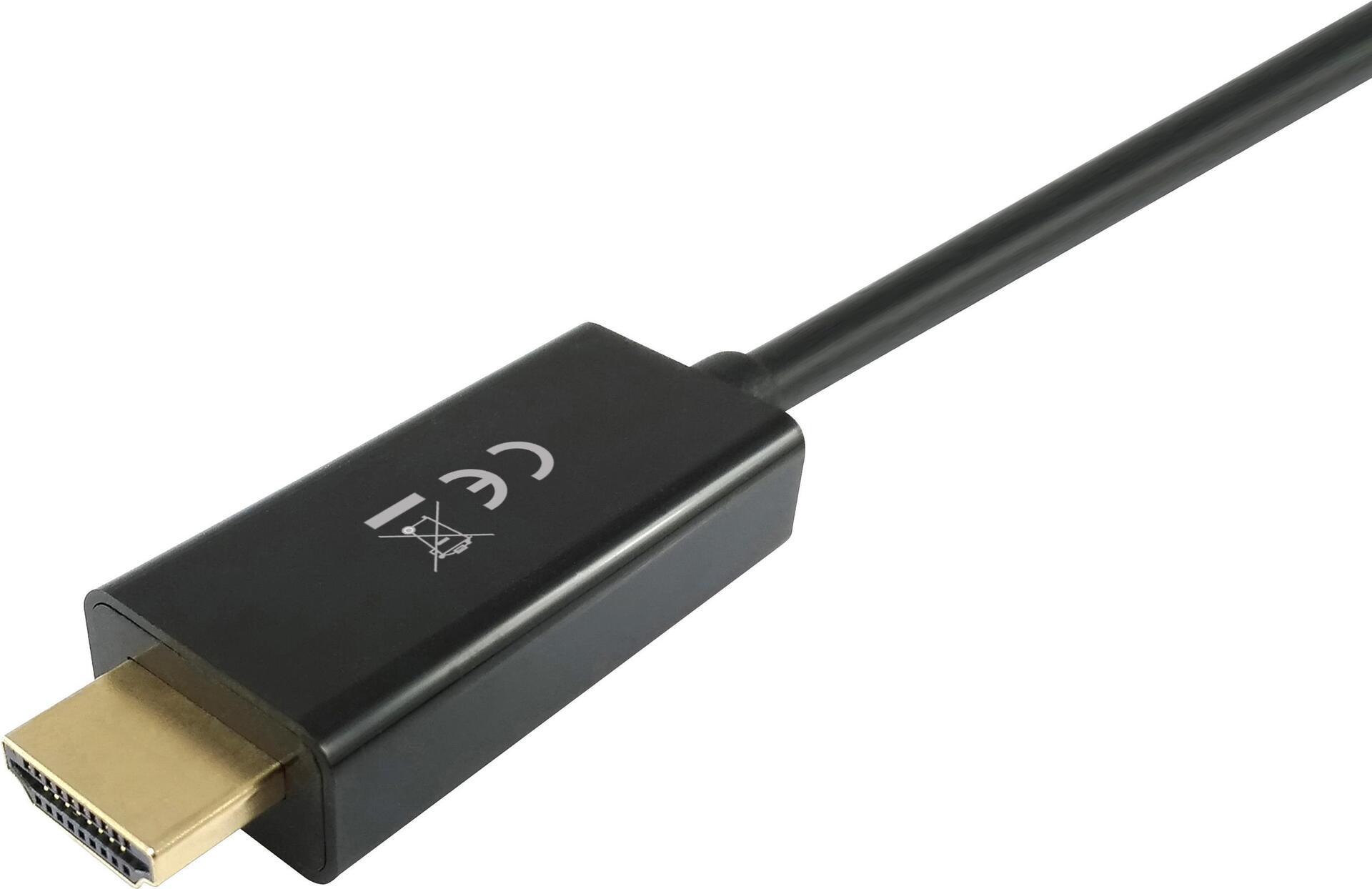 Equip 119391 cavo e adattatore video 3 m DisplayPort HDMI Nero