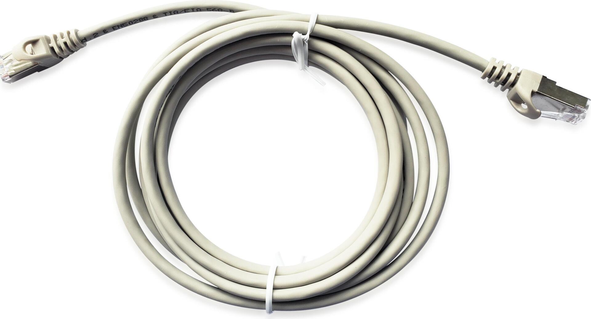 Equipaggiamento - cavo patch - rj -45 (m) a rj -45 (m) - 2 m - SFTP, PIMF - CAT 6 - Abausato, diviso - grigio (pacchetto con 34)