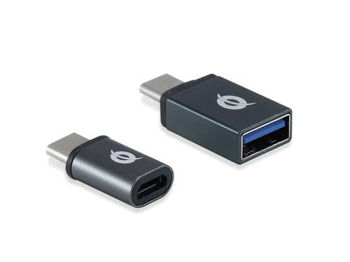 Conceptronic DONN04G adattatore per inversione del genere dei cavi USB 3.1 Gen 1 Type-C, USB 2.0 Type-C USB 3.1 Gen 1 Type-A, U