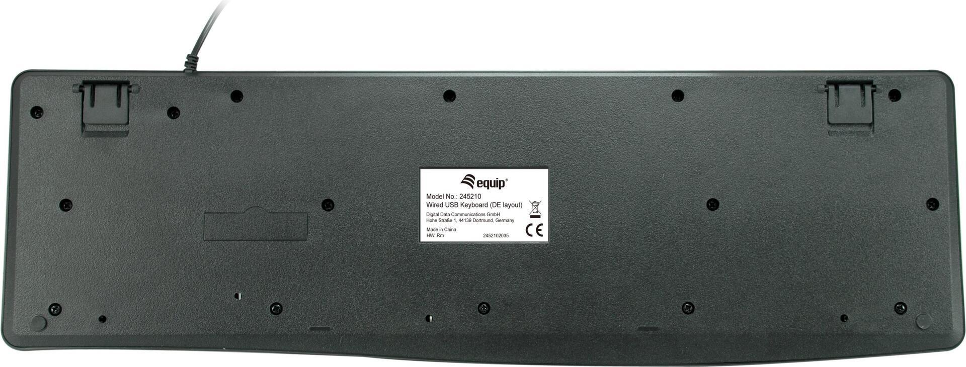 Equip 245212 tastiera Ufficio USB QWERTY Portoghese Nero (Equip 245212 tastatur USB QWERTY Portu)