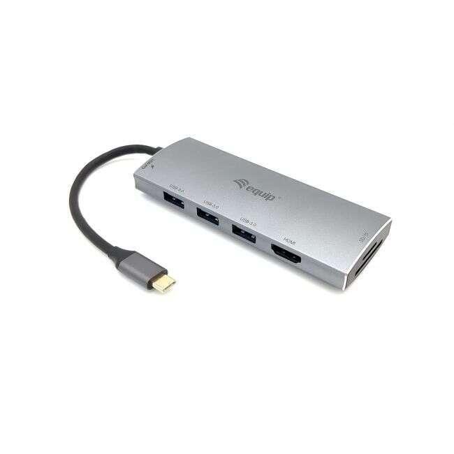 Equip 133482 hub di interfaccia USB 3.2 Gen 1 (3.1 Gen 1) Type-C 5000 Mbit/s Argento
