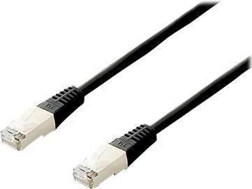 Equipaggiamento - cavo patch - rj -45 (m) a rj -45 (m) - 2 m - s/ftp - cat 6a - alogeno -free, diviso - nero