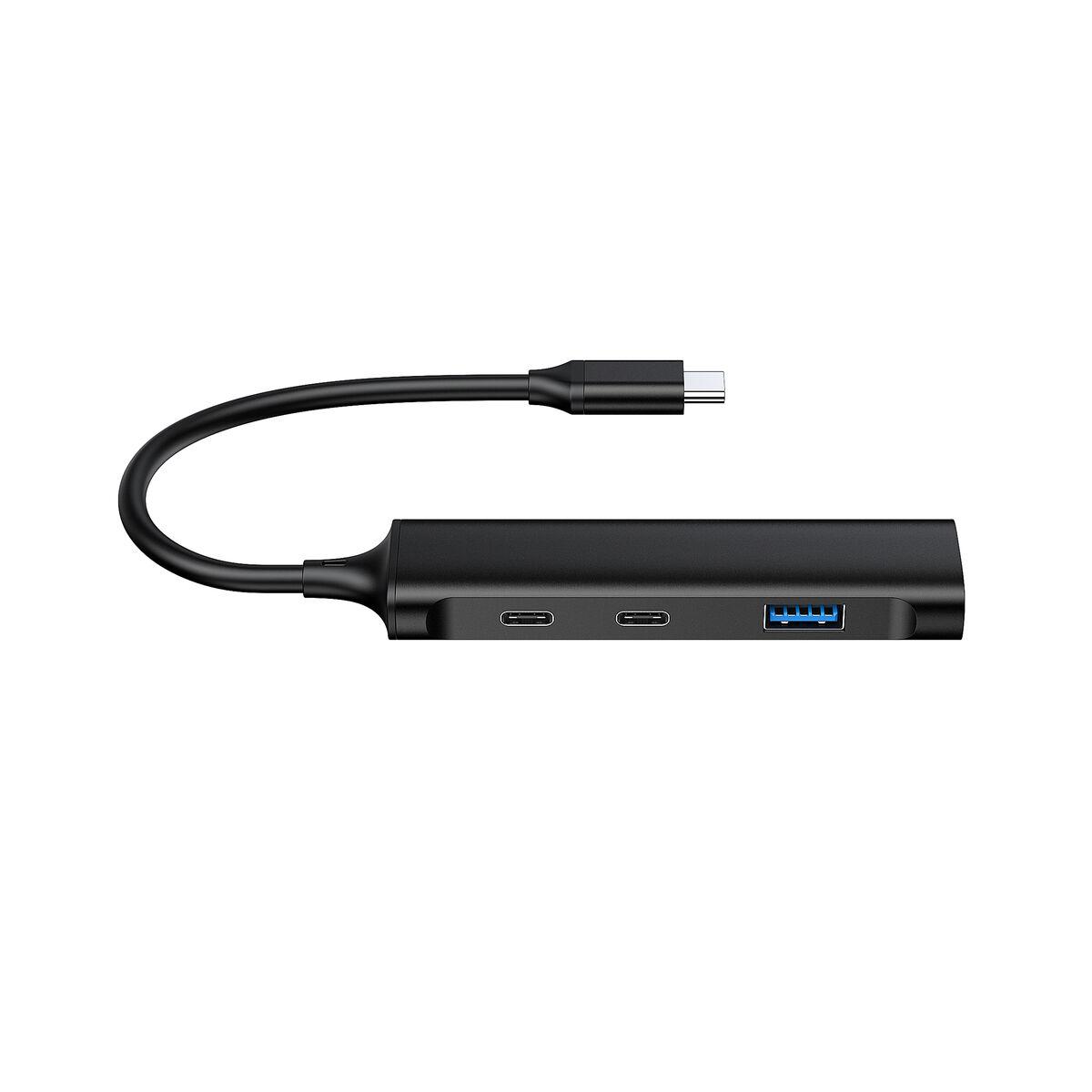 Conceptronic HUBBIES12B hub di interfaccia USB 3.2 Gen 1 3.1 Gen 1 Type-C 5000 Mbit/s Nero (Conceptronic HUBBIES12B HUBBIES 4-P