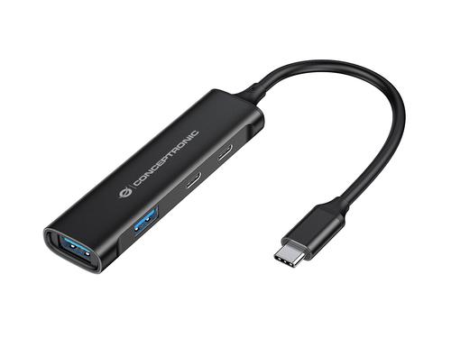Conceptronic HUBBIES12B hub di interfaccia USB 3.2 Gen 1 3.1 Gen 1 Type-C 5000 Mbit/s Nero (Conceptronic HUBBIES12B HUBBIES 4-P