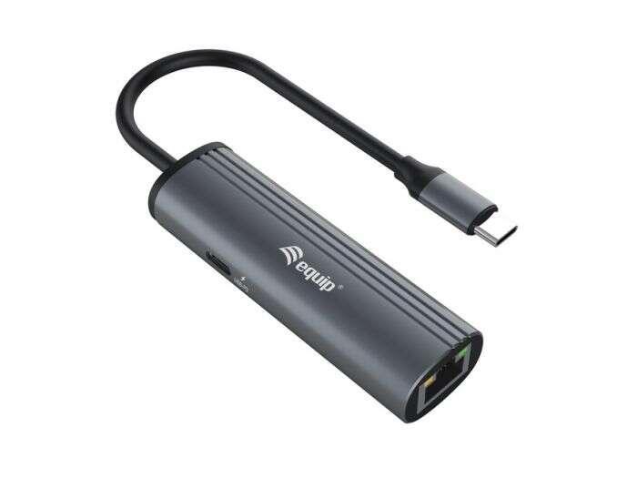 Equip 133486 hub di interfaccia USB tipo-C 1000 Mbit/s Nero Grigio