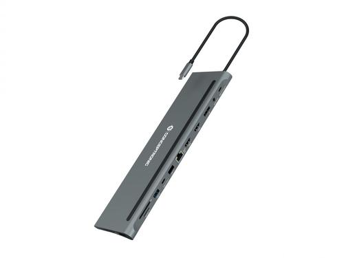 Conceptronic DONN17G replicatore di porte e docking station per notebook Cablato USB 3.2 Gen 1 3.1 Gen 1 Type-C Grigio (Concept