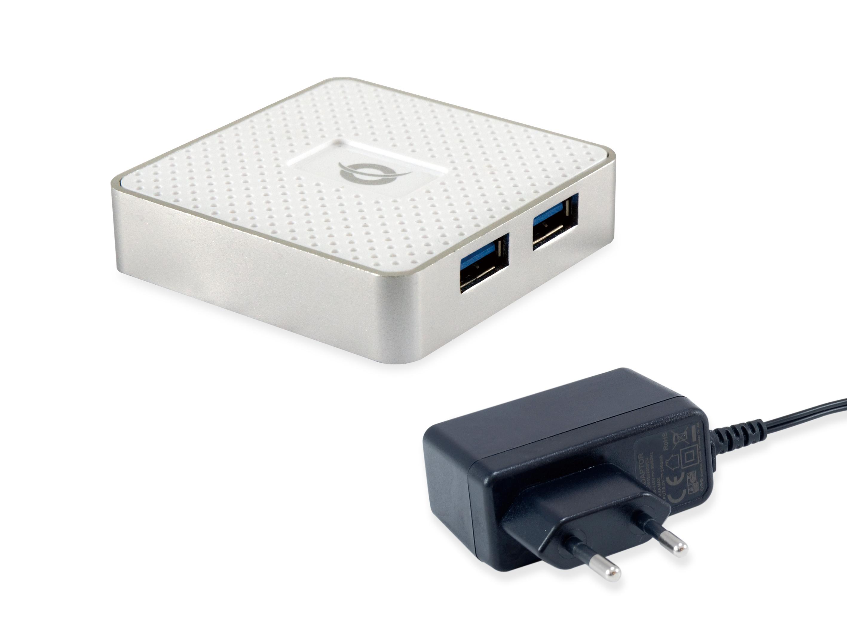 Conceptronic HUBBIES03W hub di interfaccia USB 3.2 Gen 1 (3.1 Gen 1) Micro-B 5000 Mbit/s Bianco