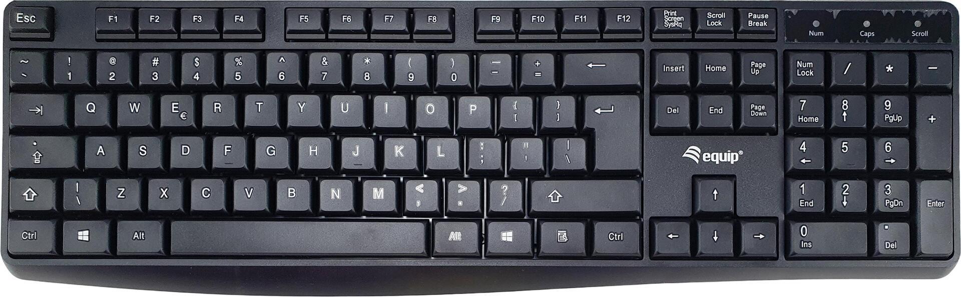 Equip 245215 tastiera Ufficio USB QWERTY Inglese US Nero