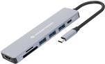 Conceptronic DONN19G replicatore di porte e docking station per laptop Cablato USB 3.2 Gen 1 [3.1 Gen 1] Type-C Grigio (DONN19G)